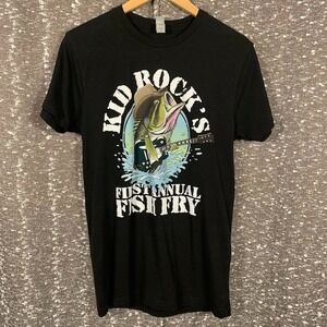 Rock Me Kid Rock First Annual Fish Fry Graphic T Shirt Medium 2015 Nashville Tn